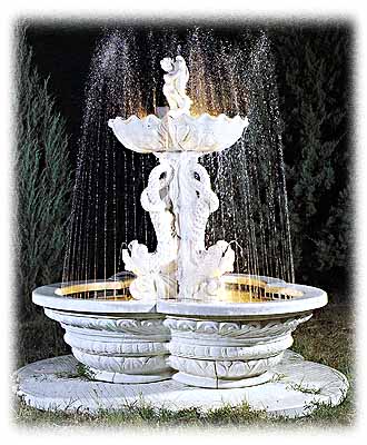 Large Cast Marble Fountain